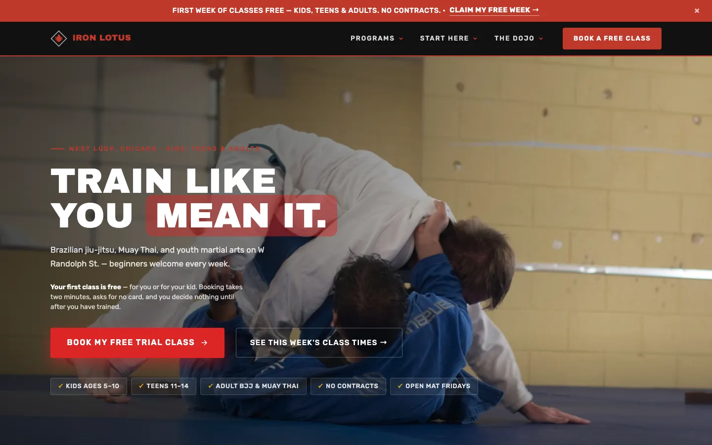 Iron Lotus Martial Arts website